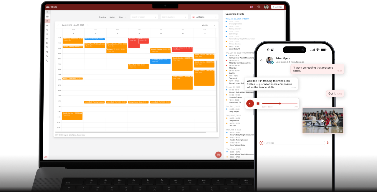 Ultrax Platform for Sports Club Organization