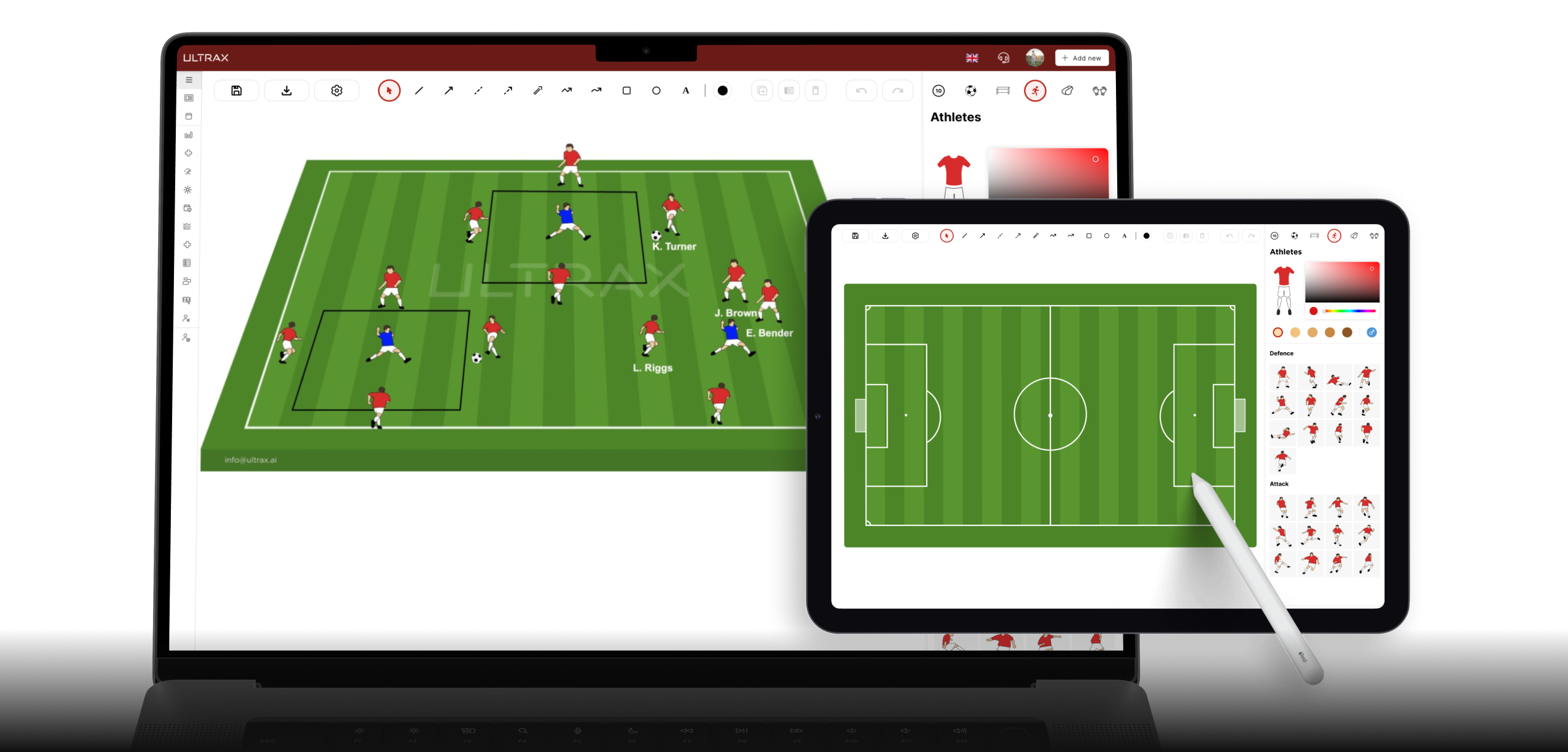 tool for sketching football drills