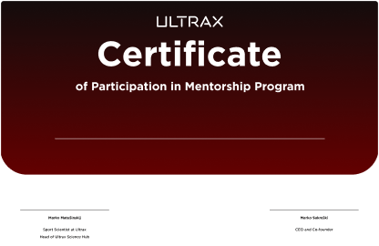 Ultrax Mentorship Certificate